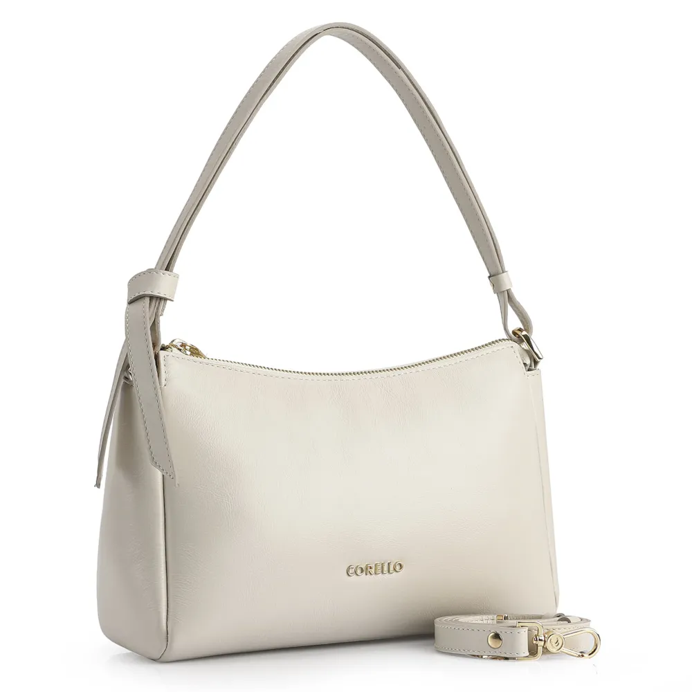 Bolsa De Ombro Couro Off White - imagem 3