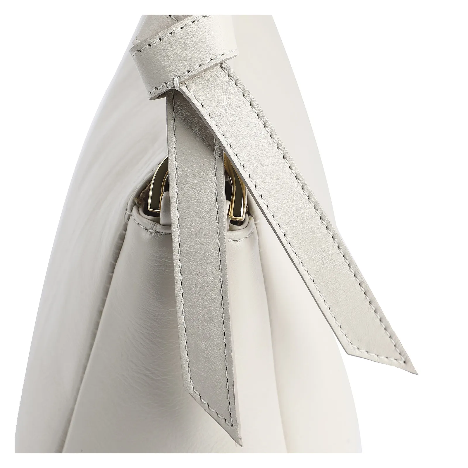 Bolsa De Ombro Couro Off White