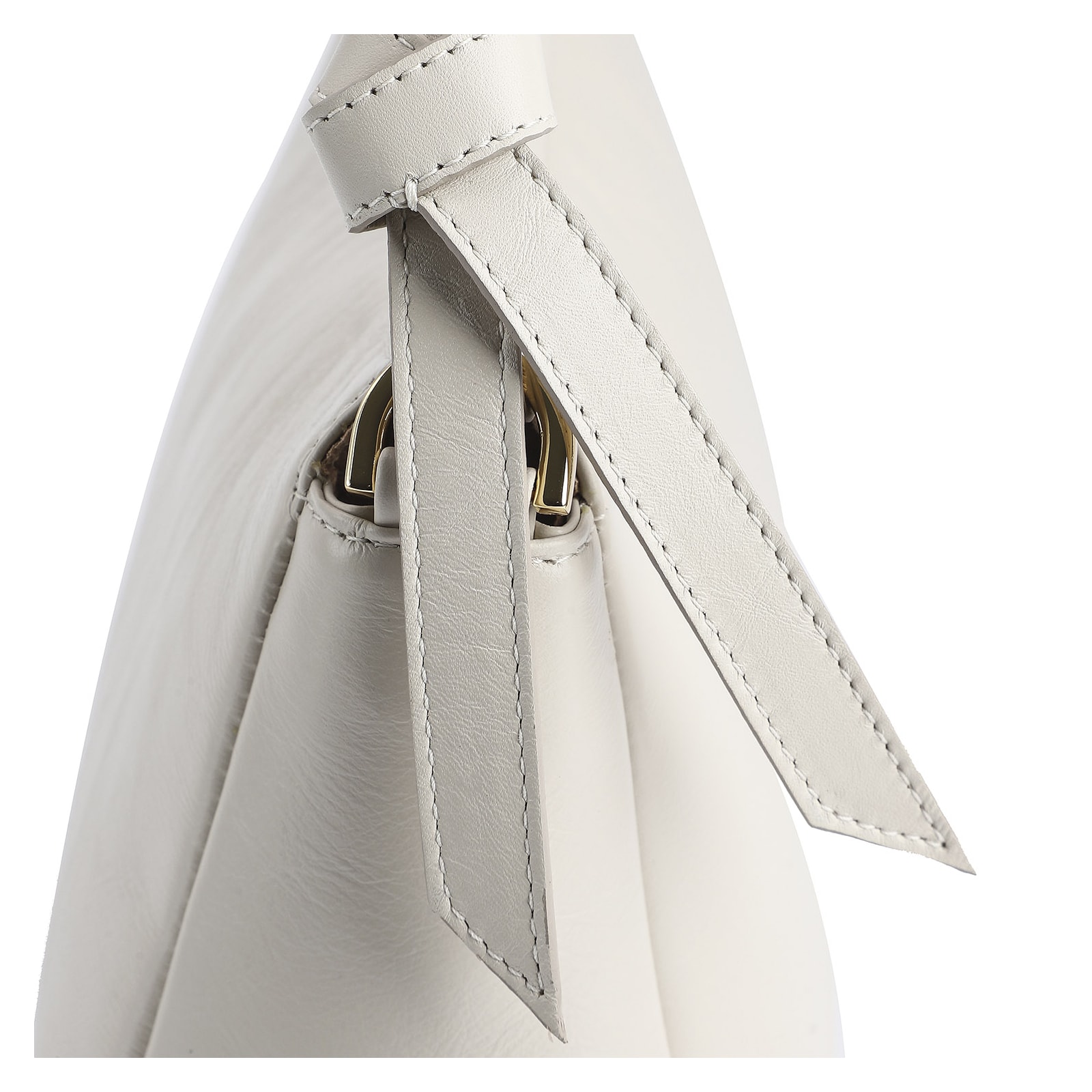 Bolsa De Ombro Couro Off White
