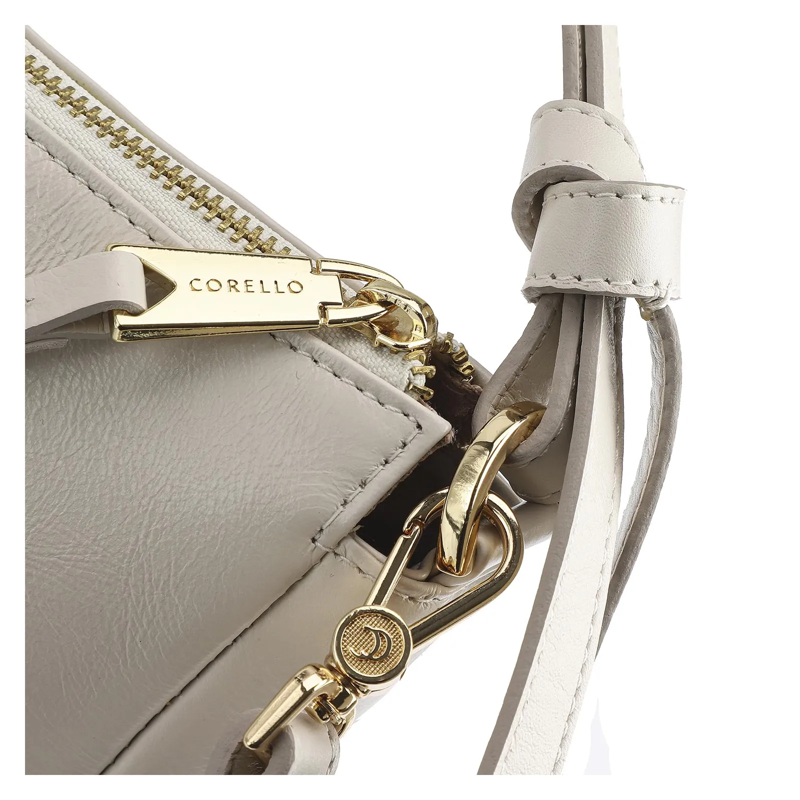 Bolsa De Ombro Couro Off White