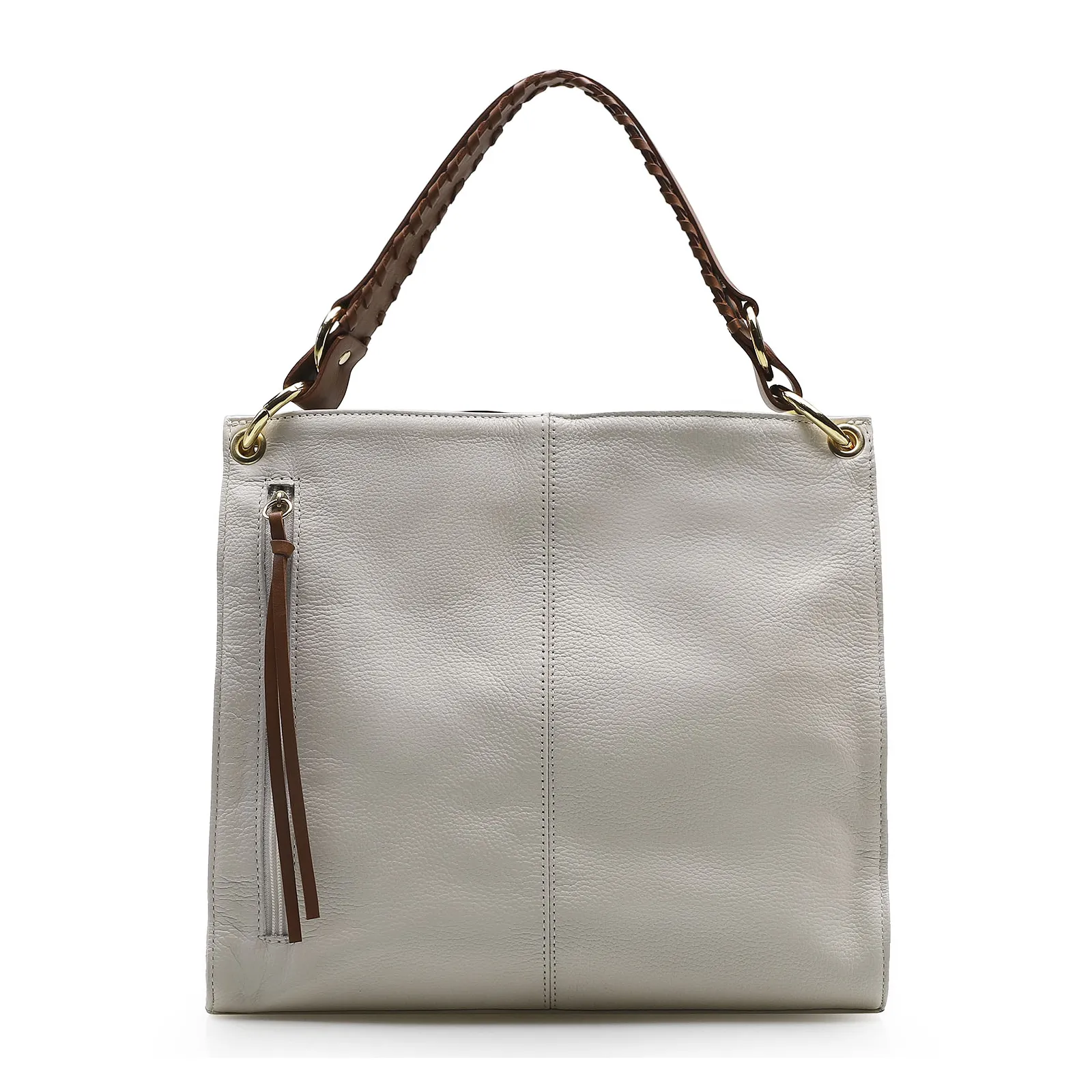 Bolsa De Ombro Couro Off White