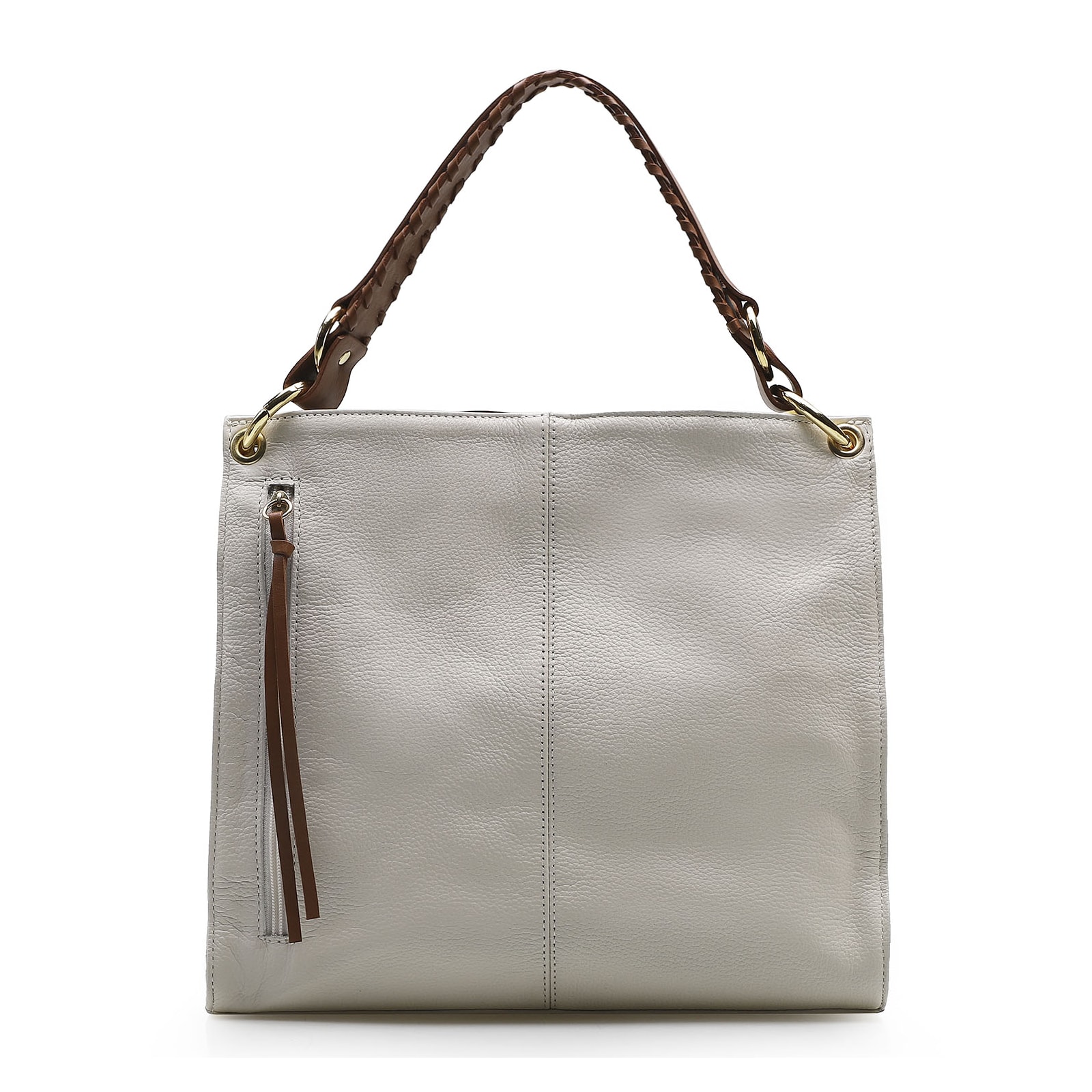 Bolsa De Ombro Couro Off White