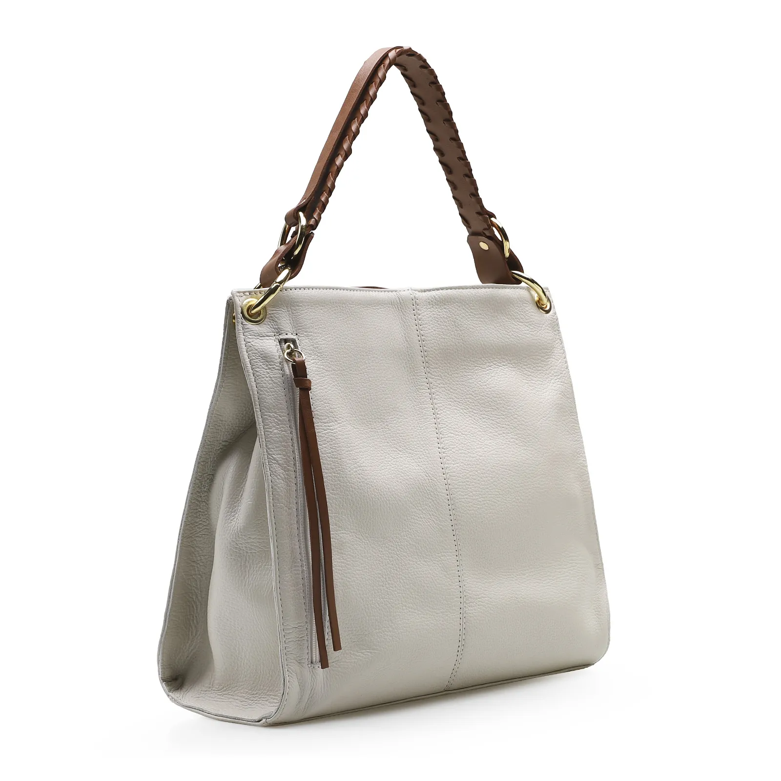 Bolsa De Ombro Couro Off White