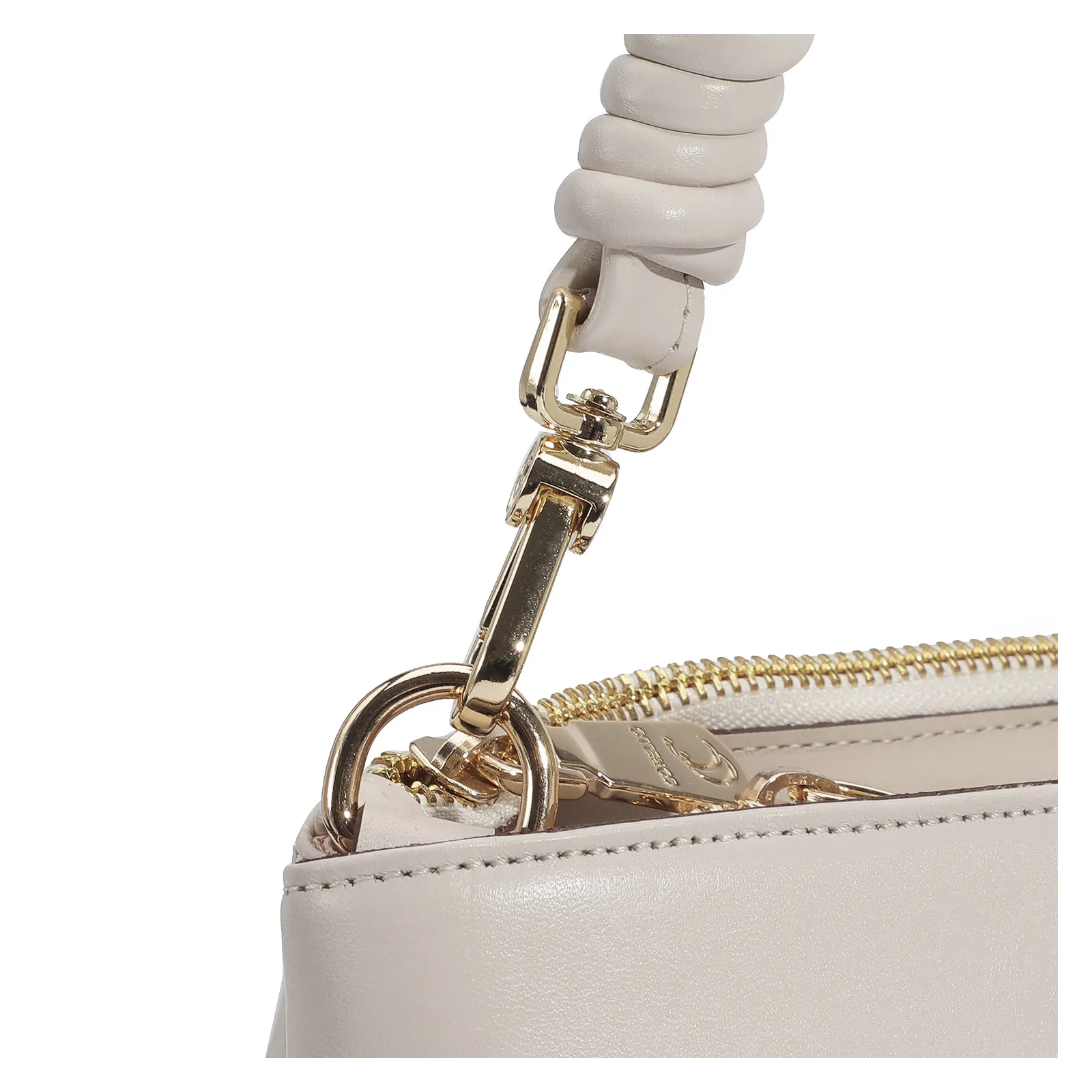 Bolsa De Ombro Couro Off White