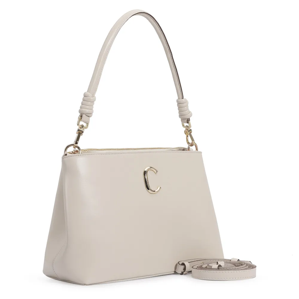 Bolsa De Ombro Couro Off White - imagem 2
