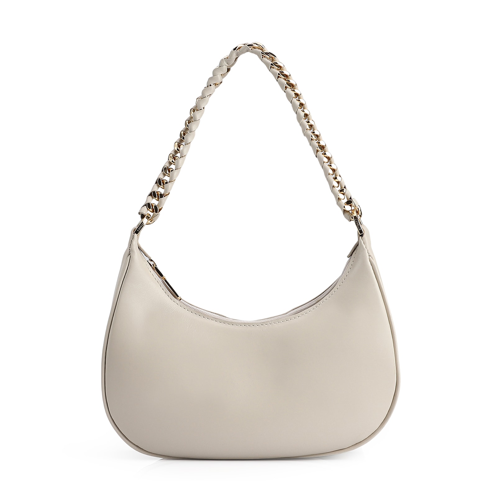 Bolsa De Ombro Couro Off White