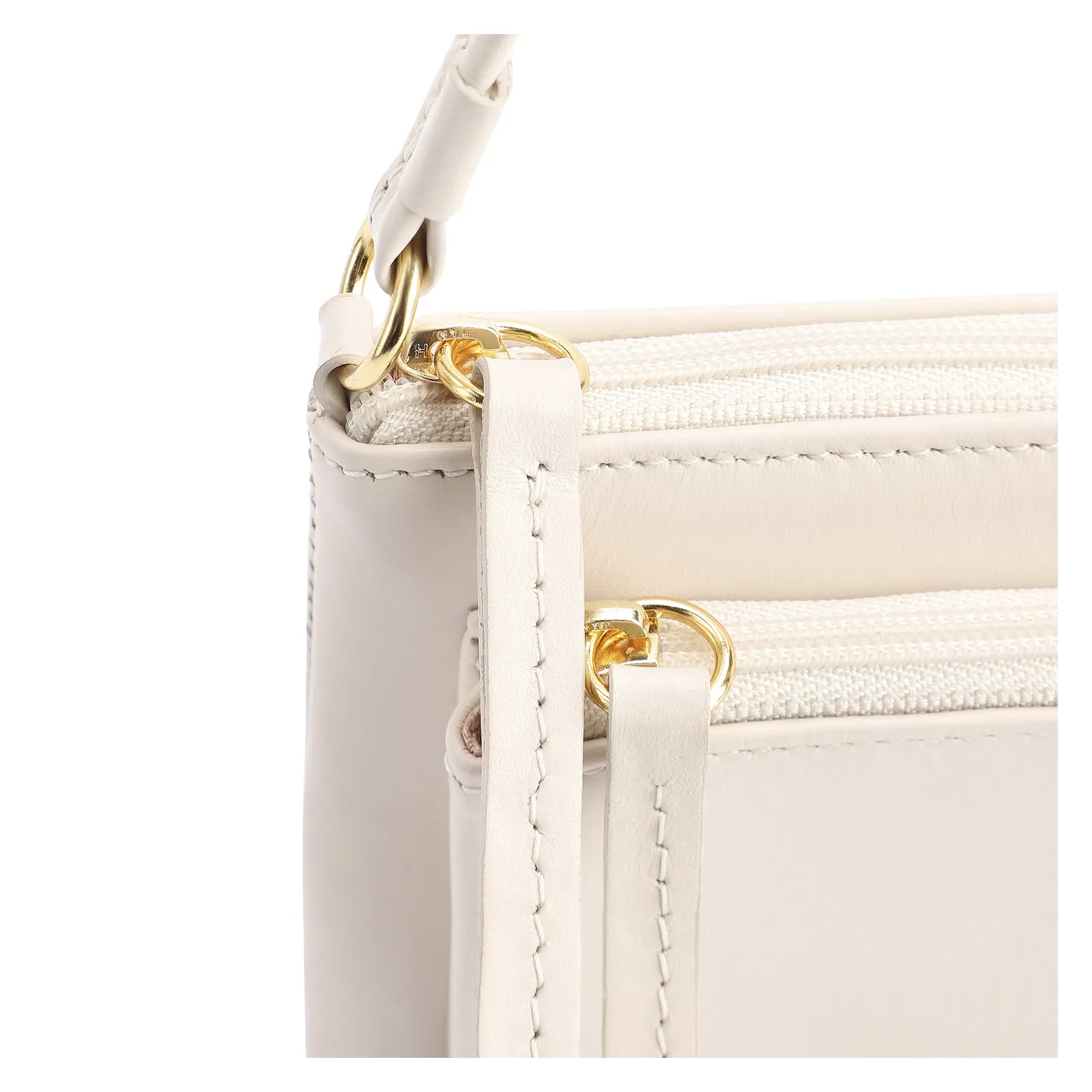 Bolsa De Ombro Couro Off White