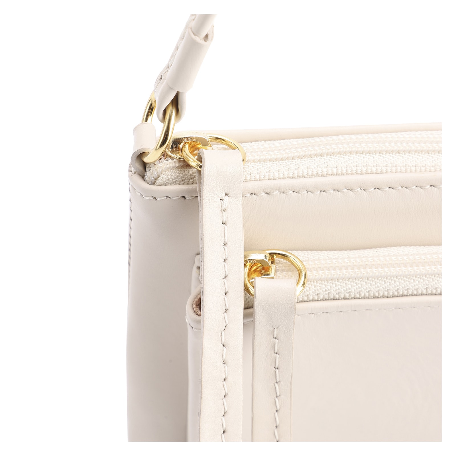 Bolsa De Ombro Couro Off White