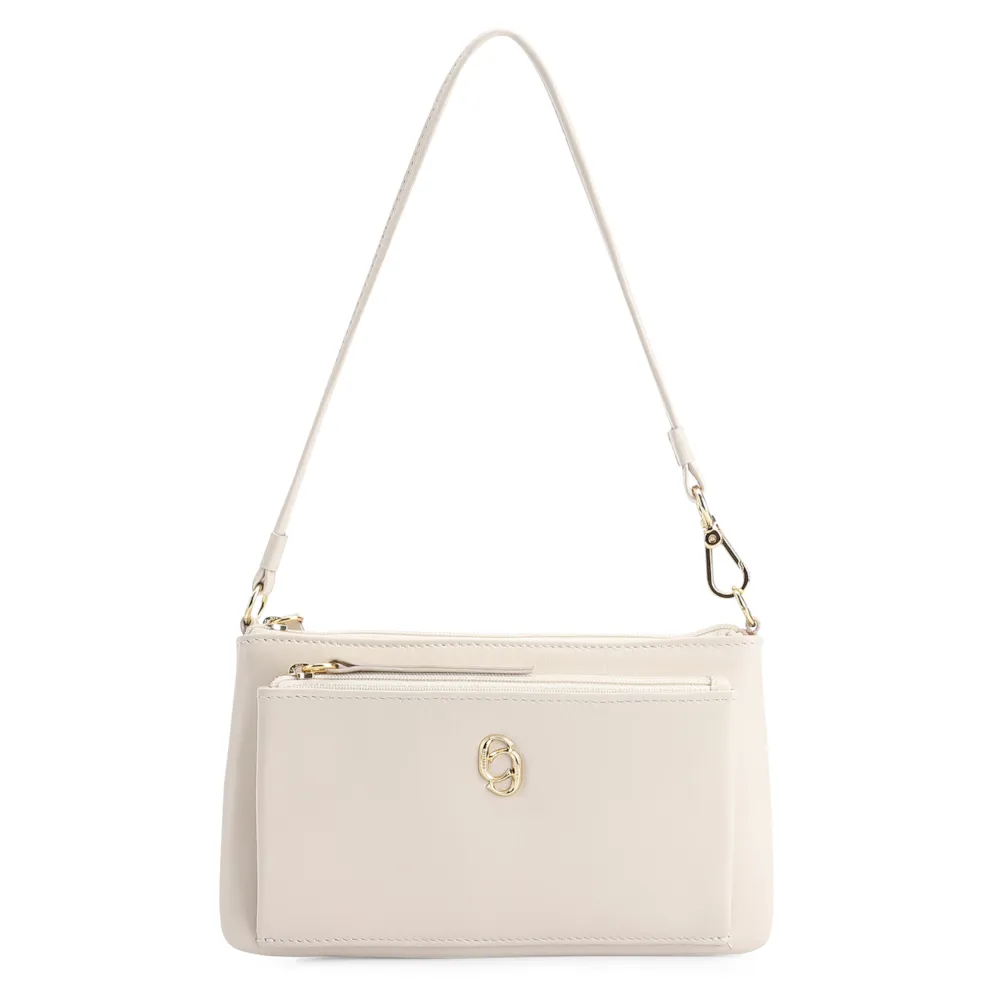 Bolsa De Ombro Couro Off White