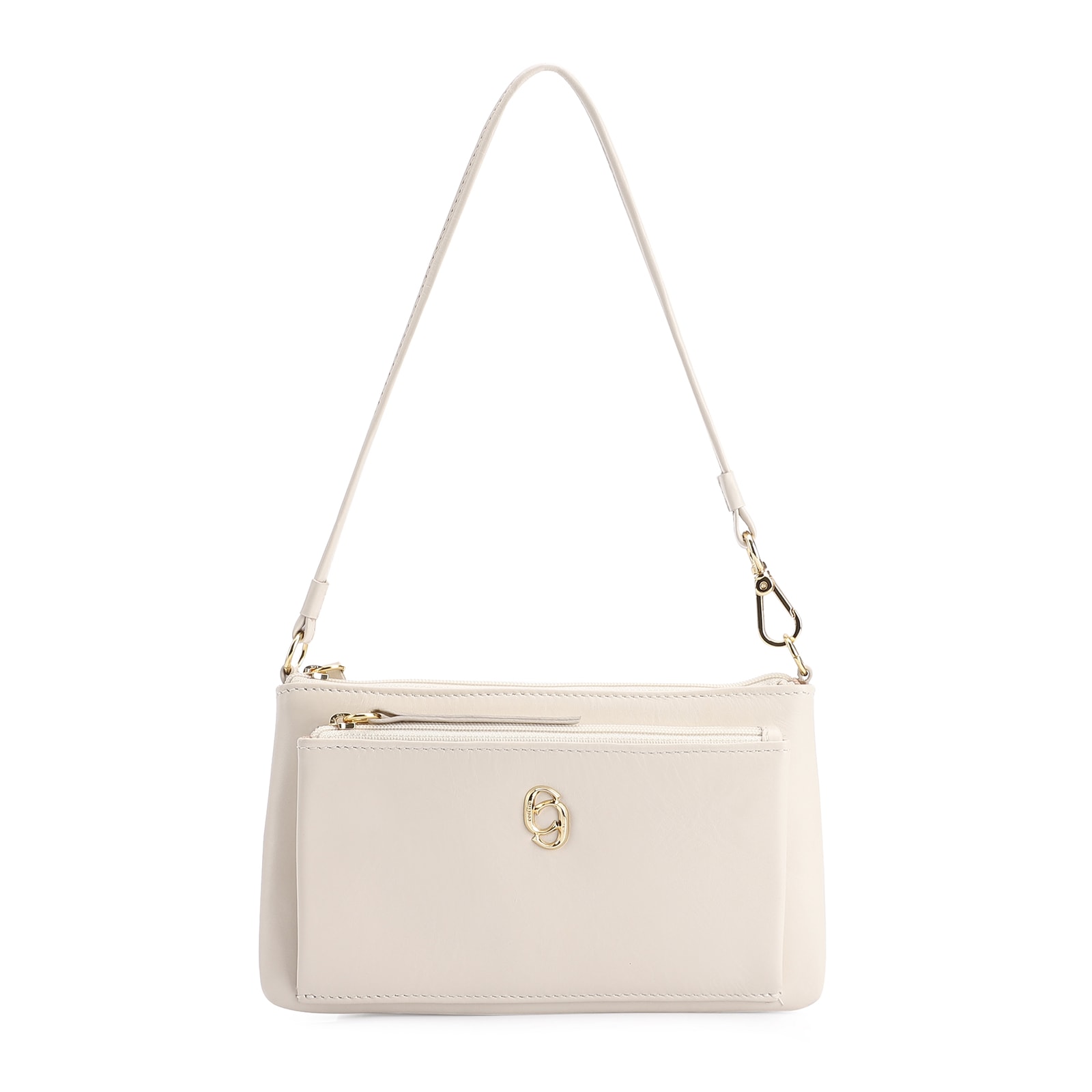 Bolsa De Ombro Couro Off White