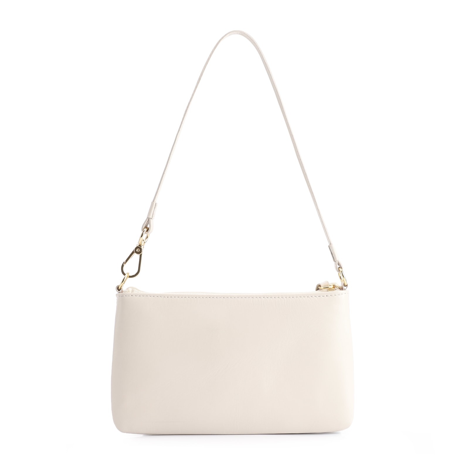 Bolsa De Ombro Couro Off White