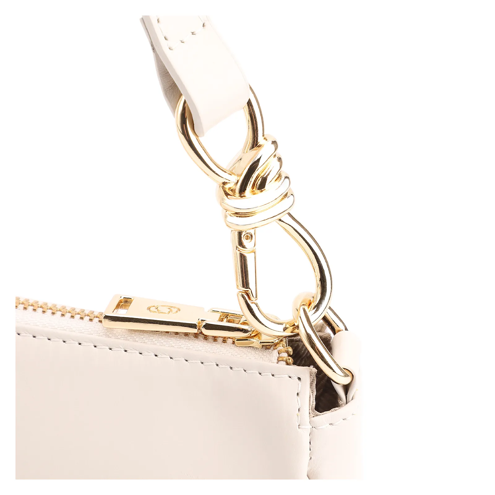 Bolsa De Ombro Couro Off White