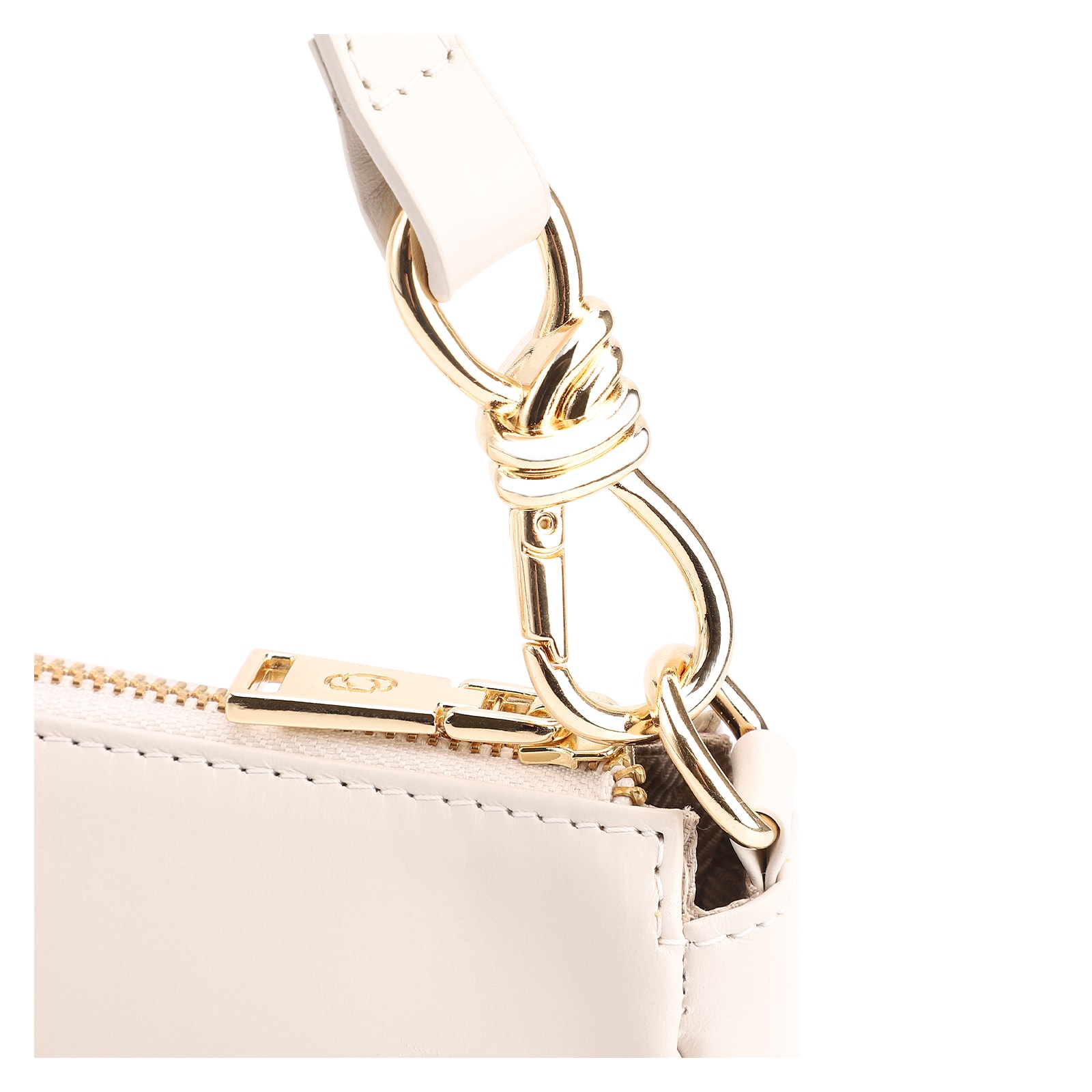 Bolsa De Ombro Couro Off White