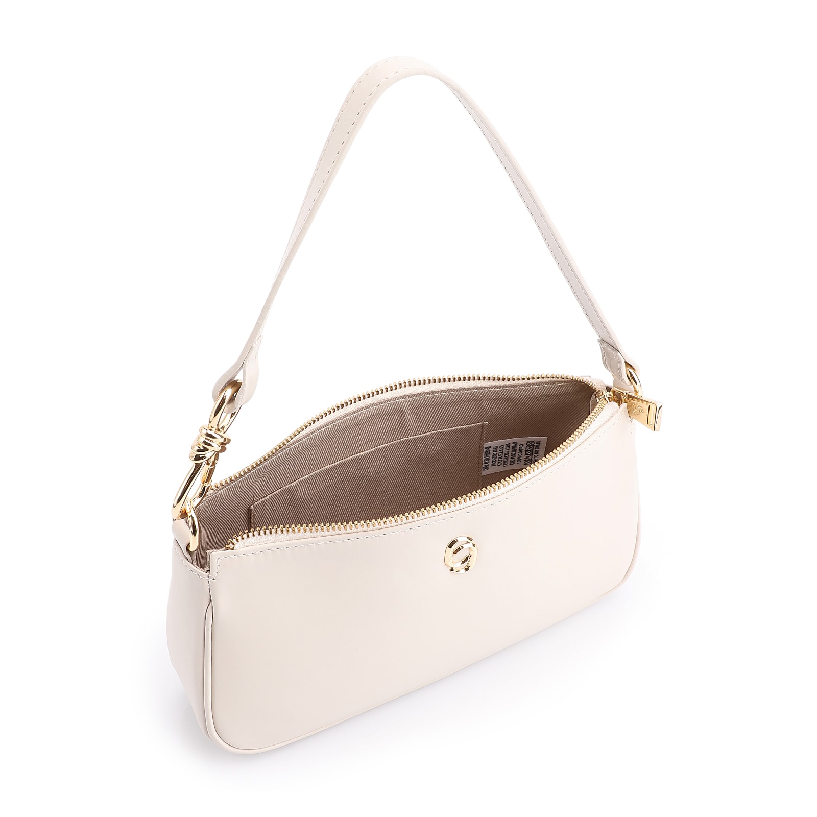 Bolsa De Ombro Couro Off White