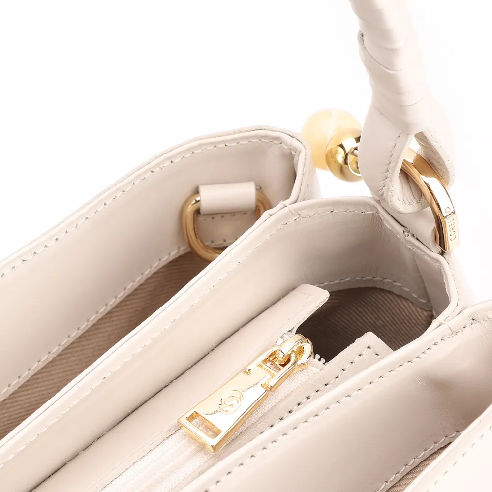 Bolsa De Ombro Couro Off White - imagem 5