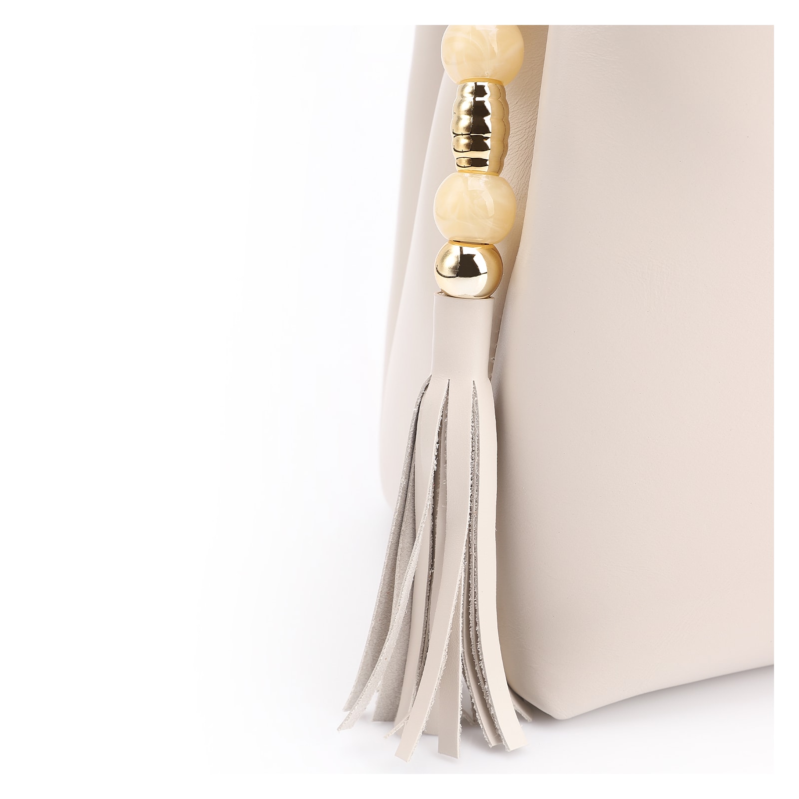 Bolsa De Ombro Couro Off White