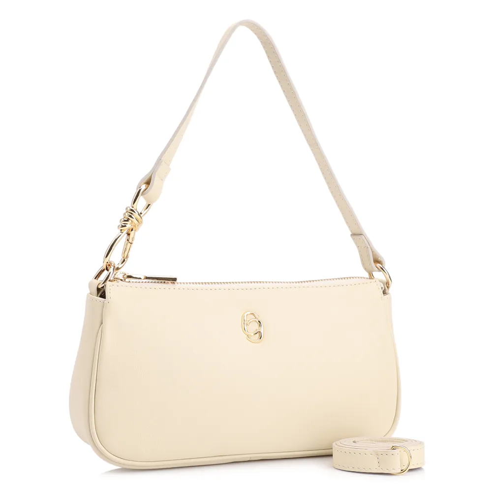 Bolsa De Ombro Couro Off White - imagem 3