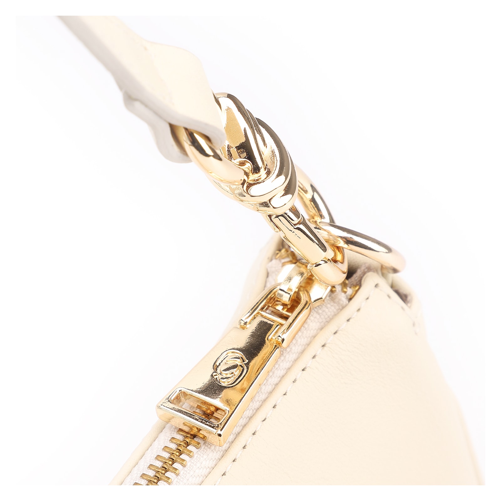 Bolsa De Ombro Couro Off White