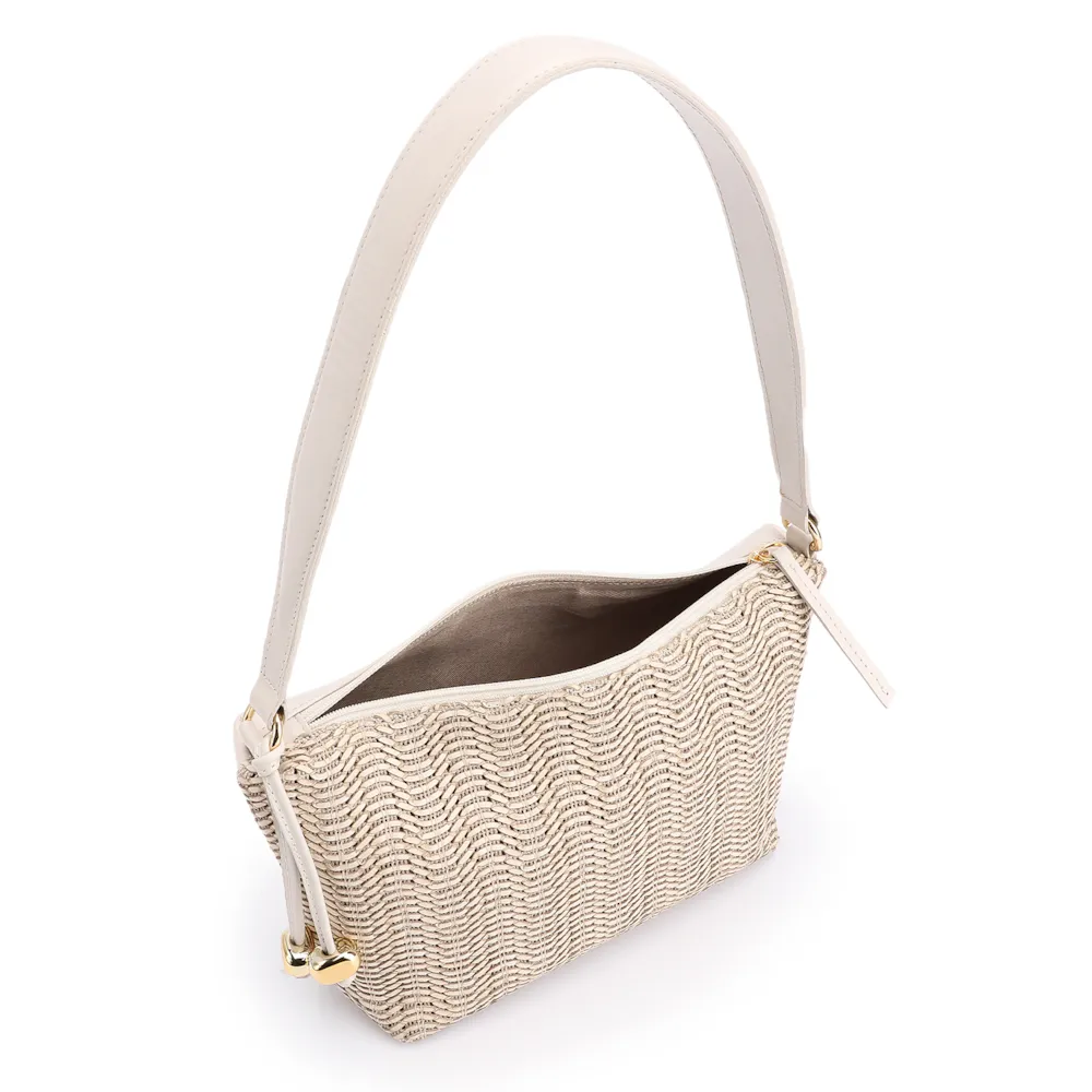 Bolsa De Ombro Couro Off White/Alt Tramado Off White - imagem 4