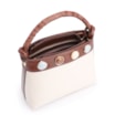 Bolsa De Ombro Couro Off White/Marrom - imagem 4