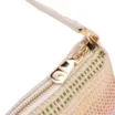 Bolsa De Ombro Couro Off White/Ráfia Colorida - imagem 5