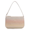 Bolsa De Ombro Couro Off White/Ráfia Colorida - imagem 1