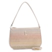 Bolsa De Ombro Couro Off White/Ráfia Colorida - imagem 2