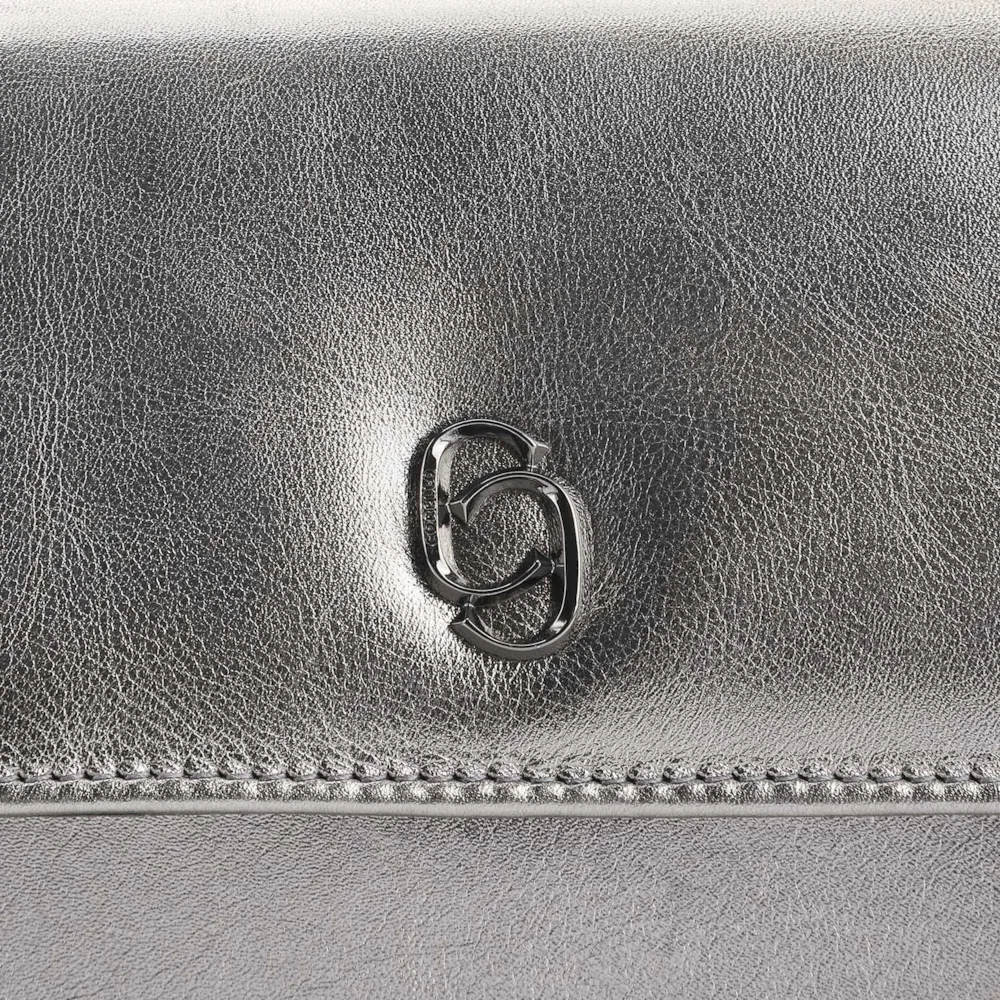 Bolsa De Ombro Couro Prata - imagem 6