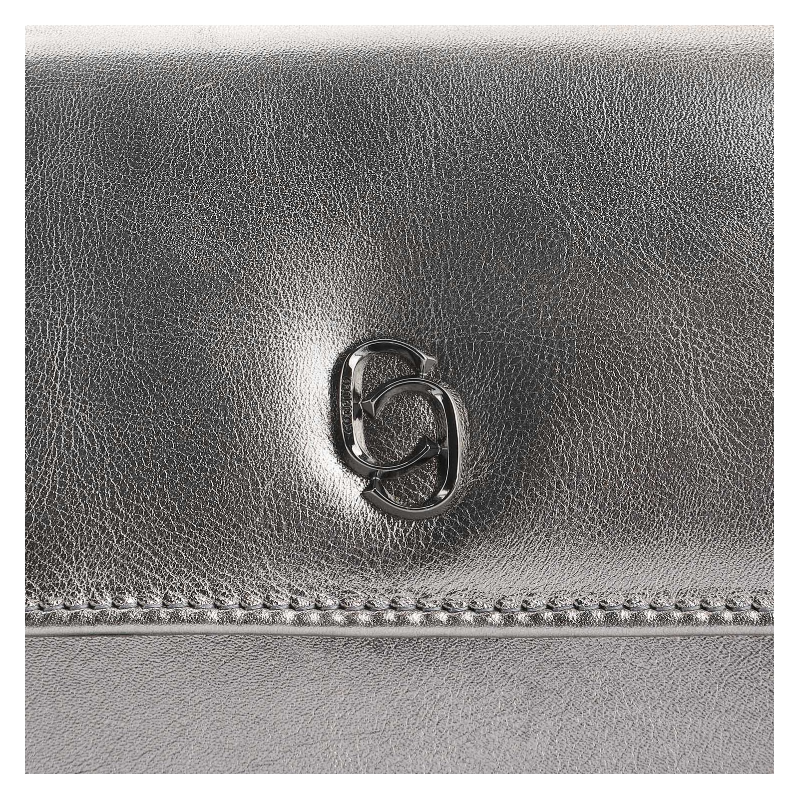 Bolsa De Ombro Couro Prata