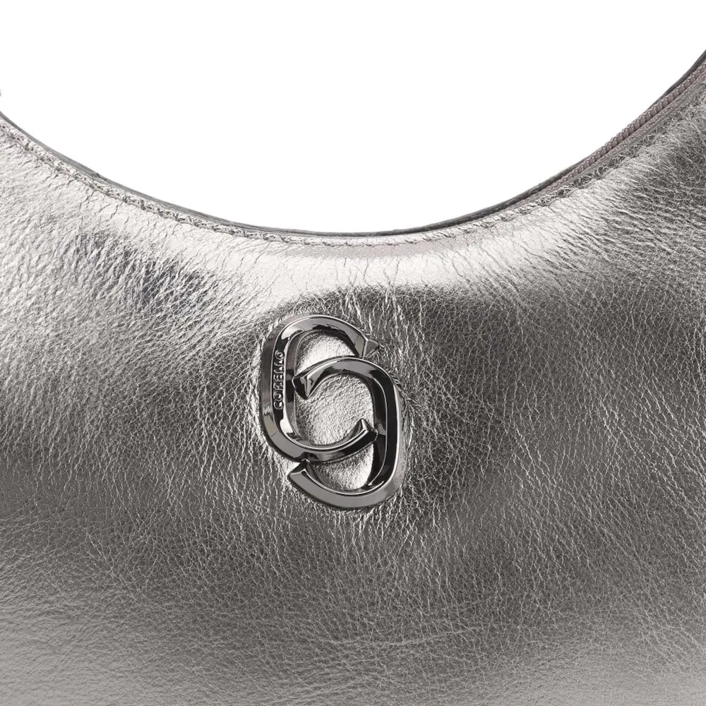Bolsa De Ombro Couro Prata - imagem 6
