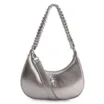 Bolsa De Ombro Couro Prata - imagem 1