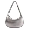Bolsa De Ombro Couro Prata - imagem 3