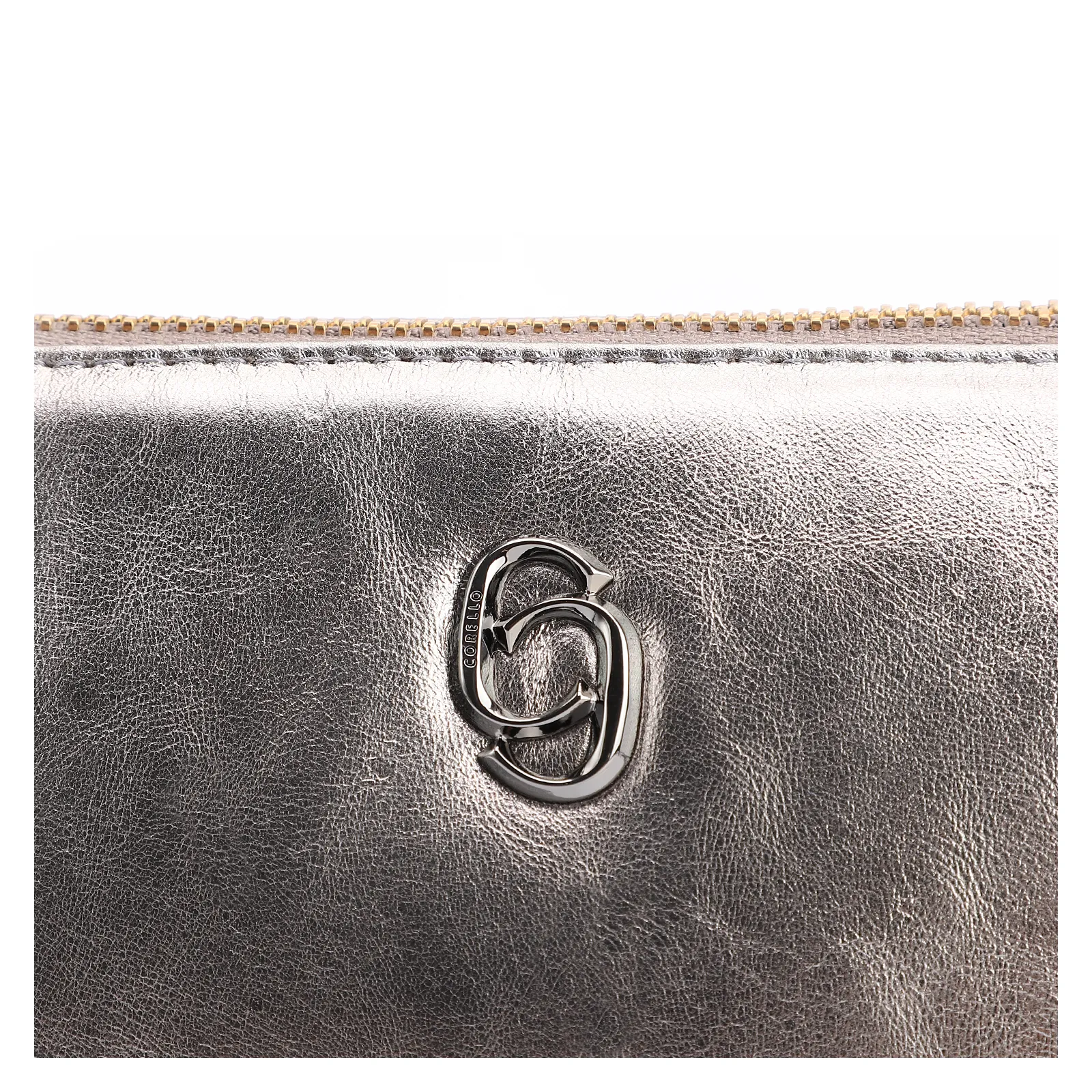 Bolsa De Ombro Couro Prata
