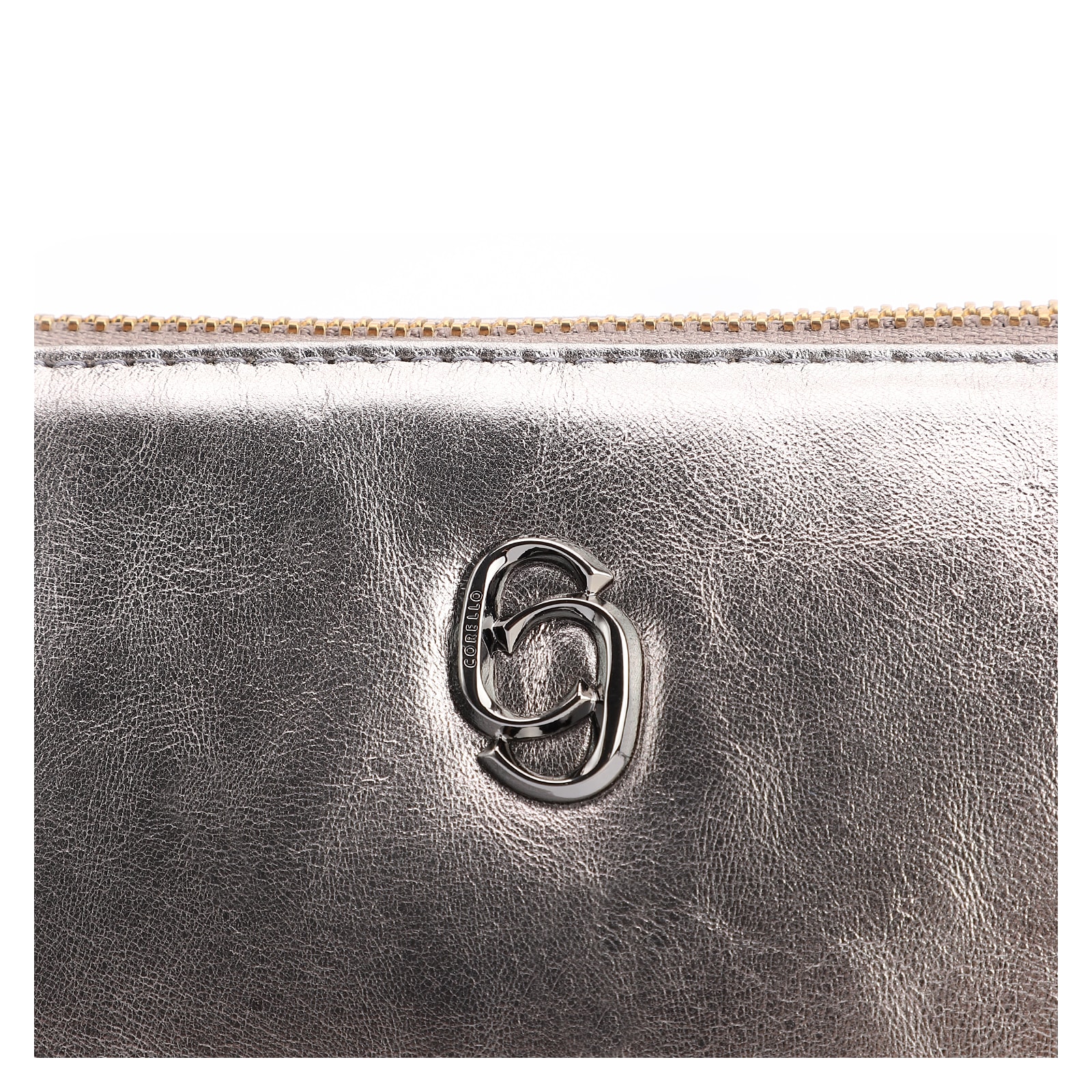 Bolsa De Ombro Couro Prata