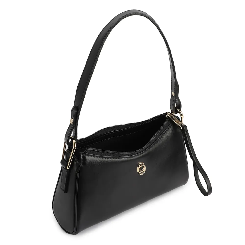 Bolsa De Ombro Couro Preto - imagem 4