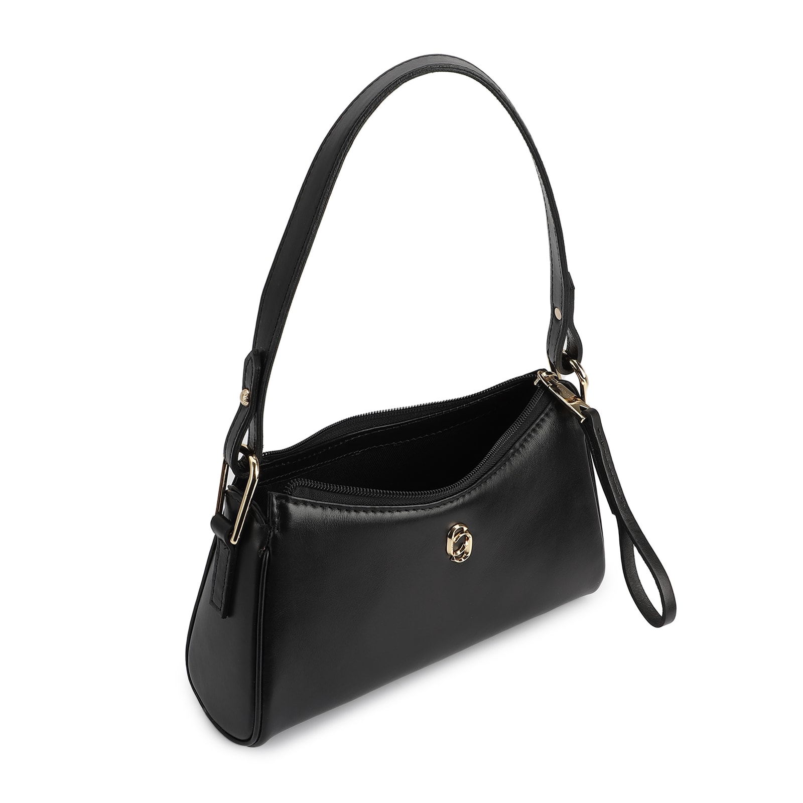 Bolsa De Ombro Couro Preto