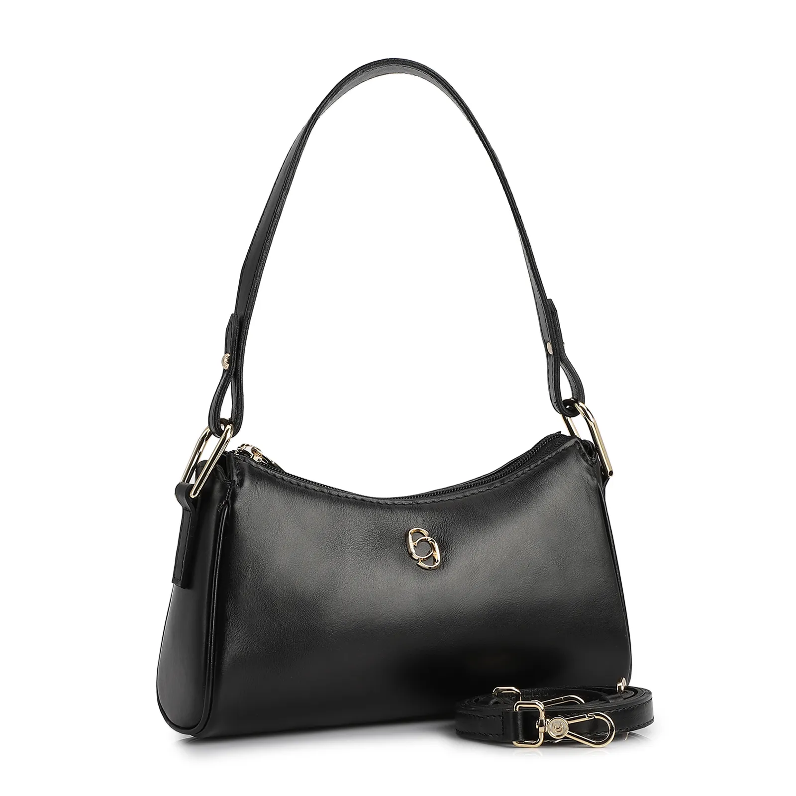 Bolsa De Ombro Couro Preto