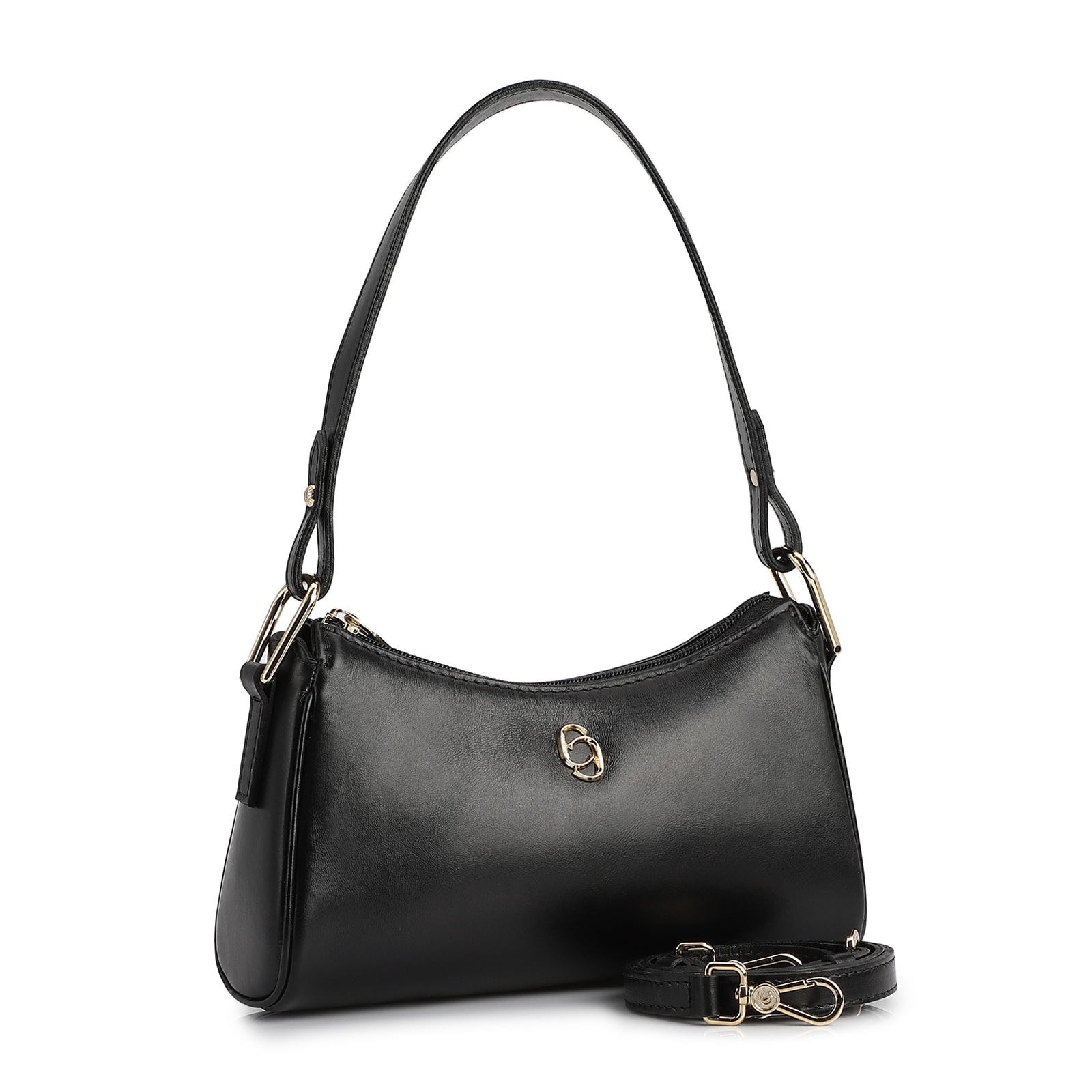 Bolsa De Ombro Couro Preto