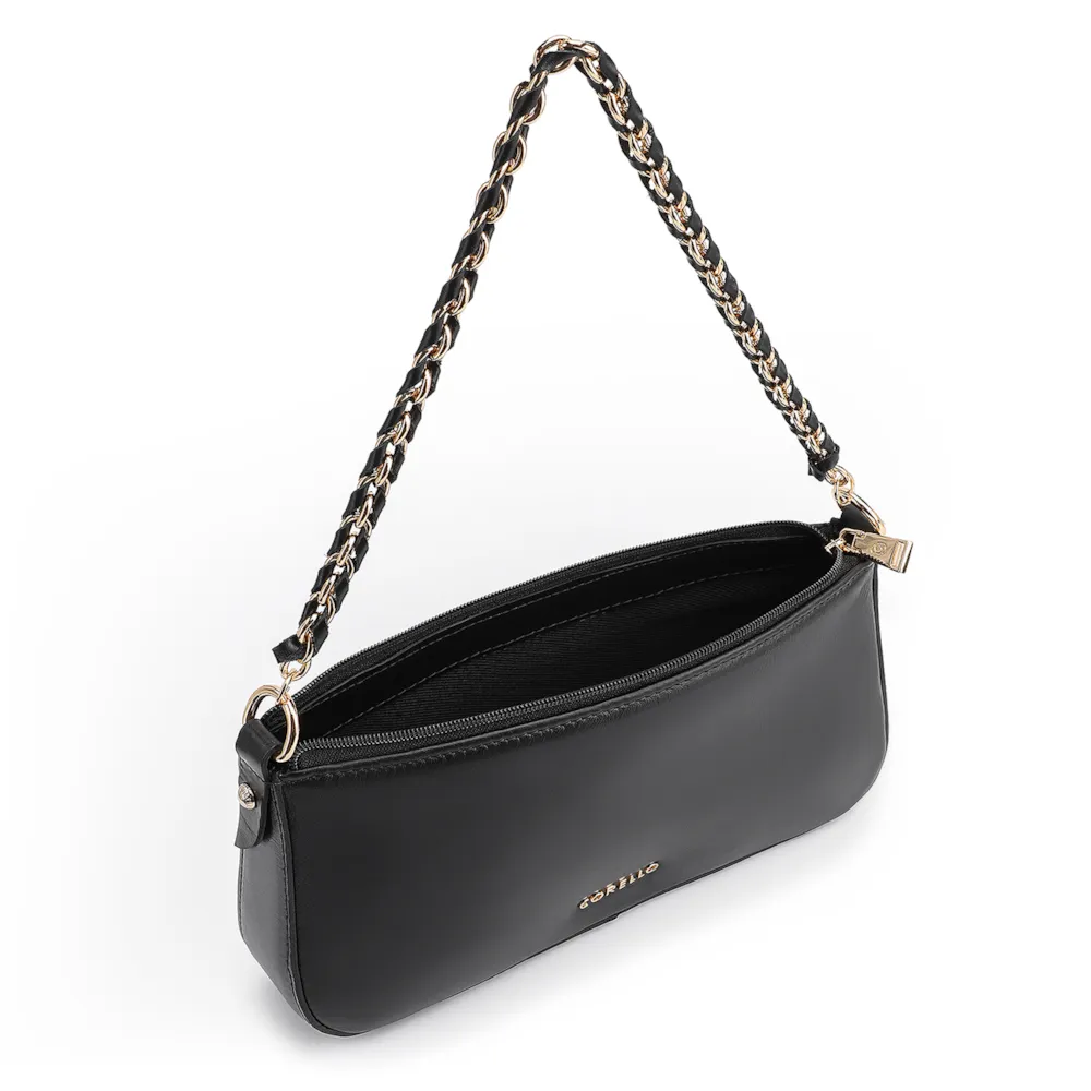 Bolsa De Ombro Couro Preto - imagem 4