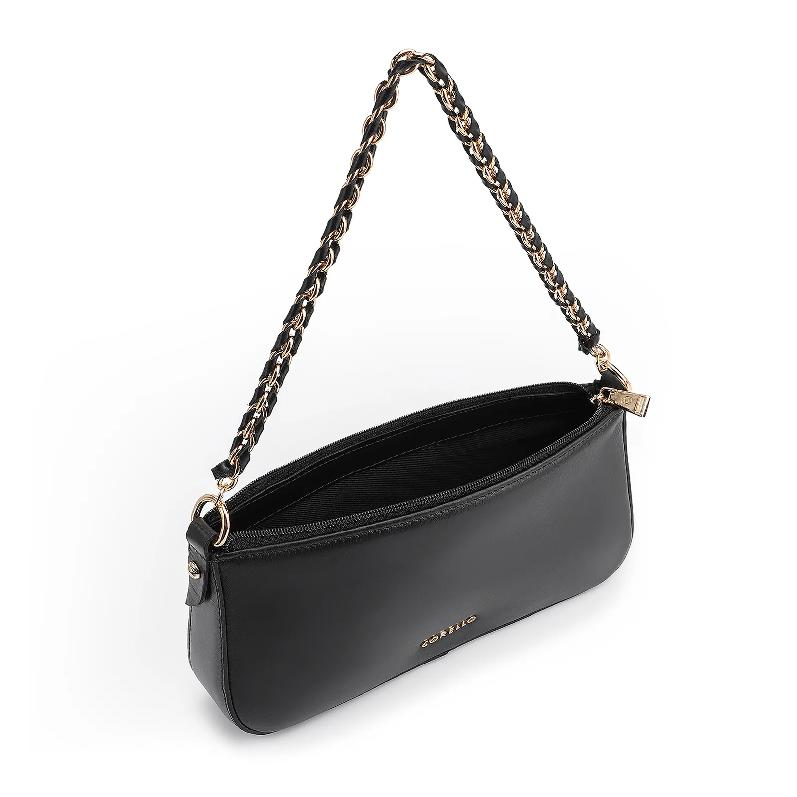 Bolsa De Ombro Couro Preto
