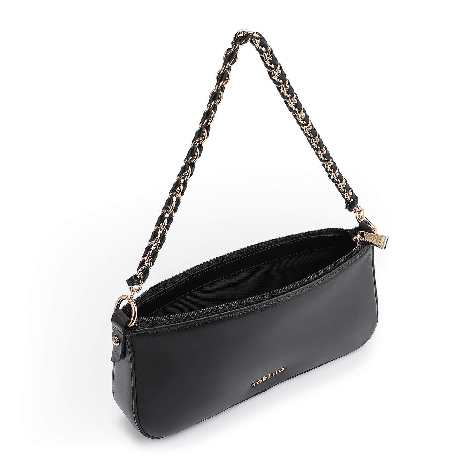 Bolsa De Ombro Couro Preto