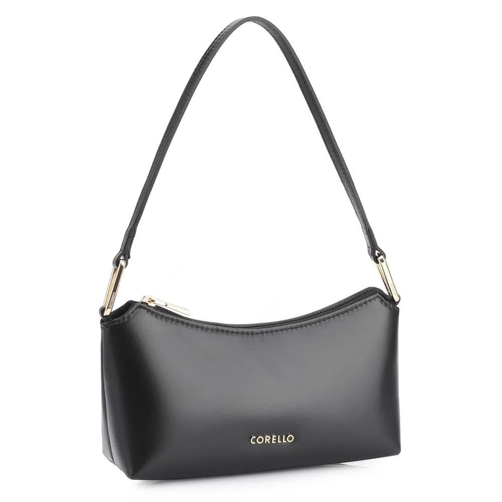 Bolsa De Ombro Couro Preto - imagem 3