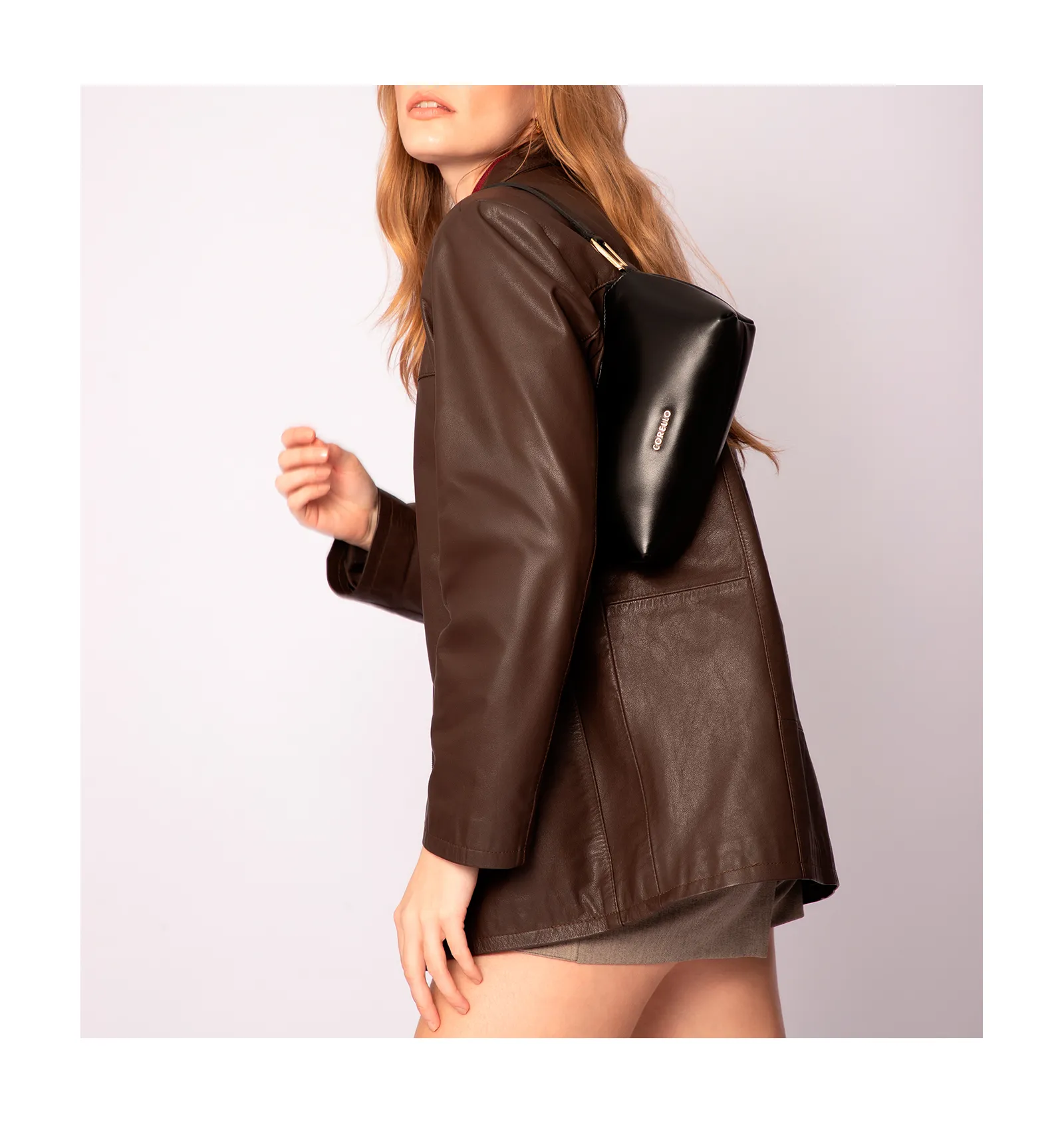 Bolsa De Ombro Couro Preto