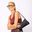 Bolsa De Ombro Couro Preto - imagem 2