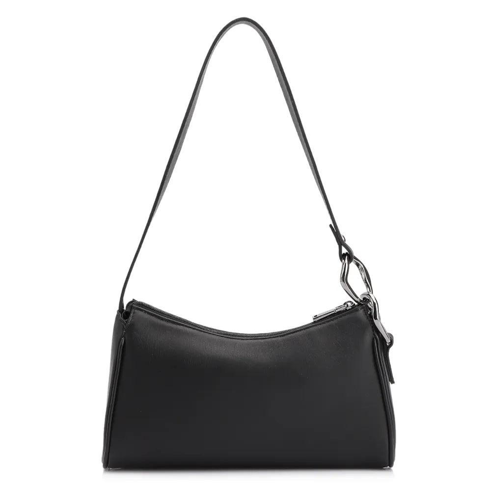 Bolsa De Ombro Couro Preto - imagem 4