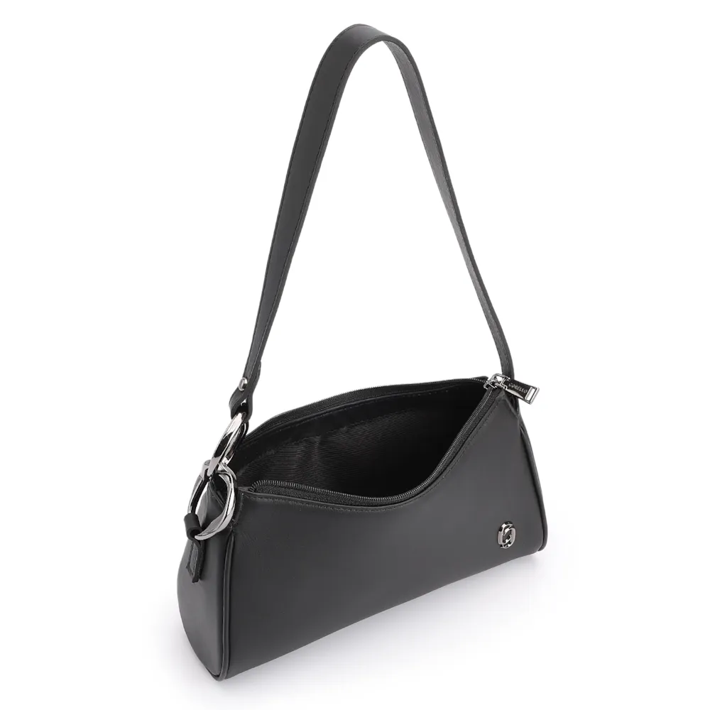 Bolsa De Ombro Couro Preto - imagem 5