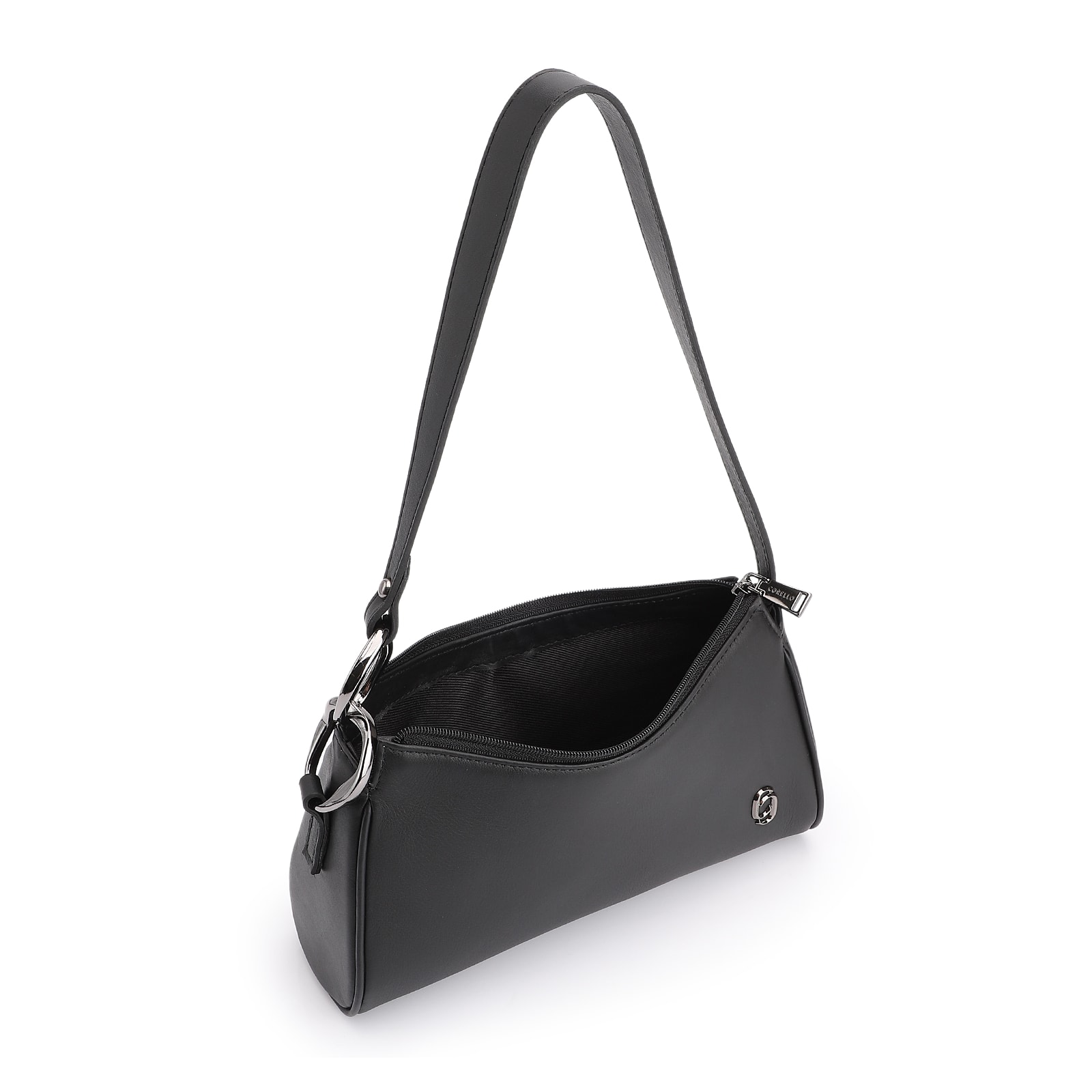 Bolsa De Ombro Couro Preto