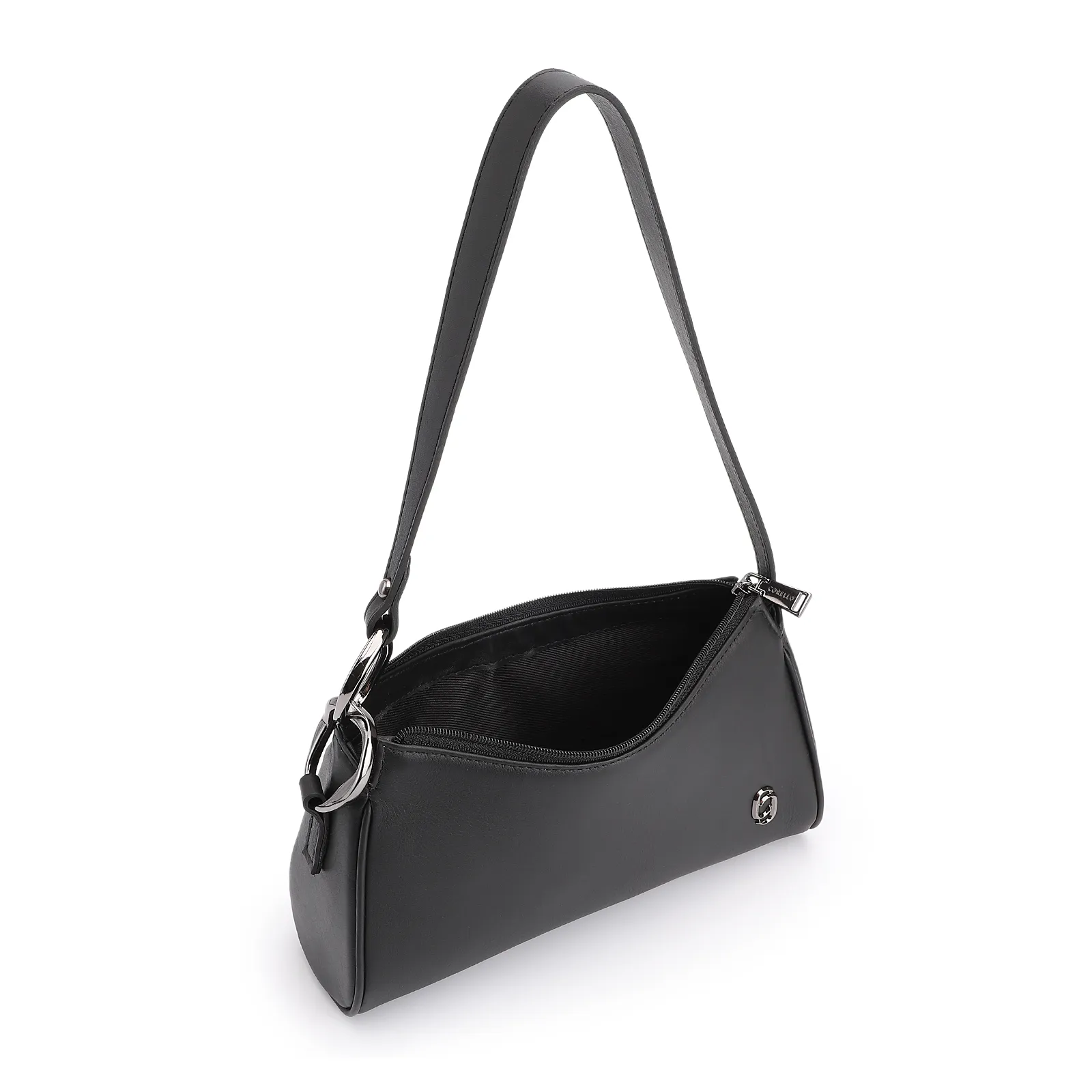 Bolsa De Ombro Couro Preto
