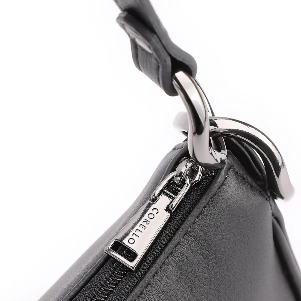 Bolsa De Ombro Couro Preto - imagem 6