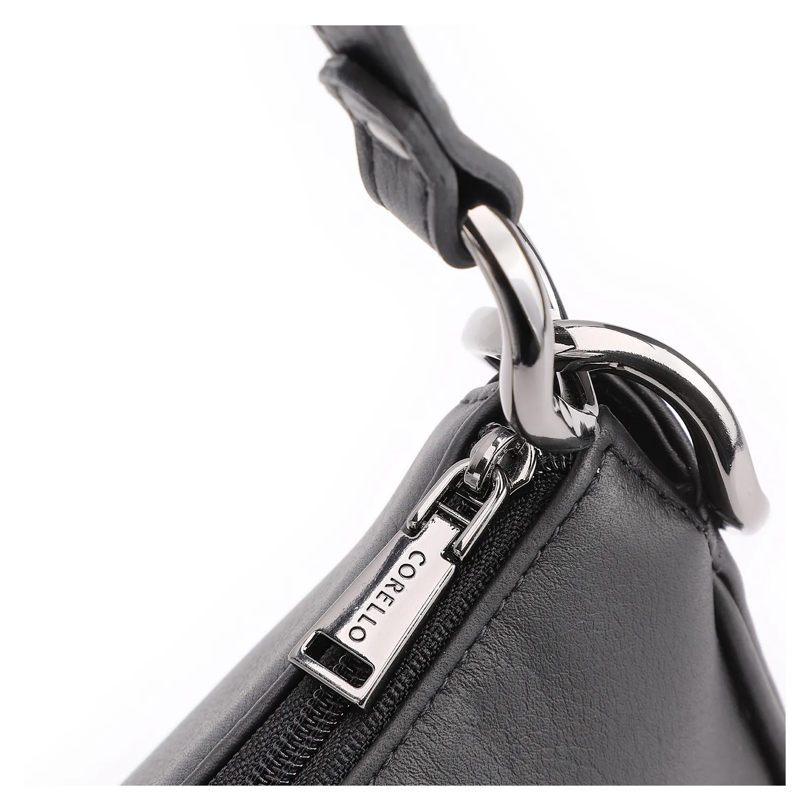 Bolsa De Ombro Couro Preto